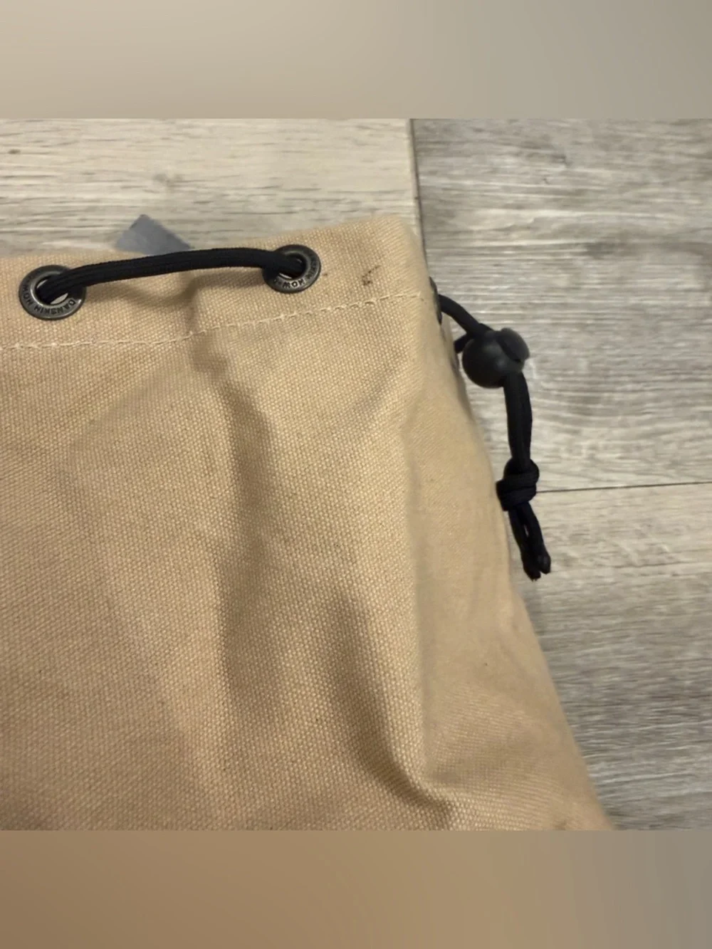 Kilele Canvas & Leather Shell Travel Bag in Beige and Brown, Interior plaid
